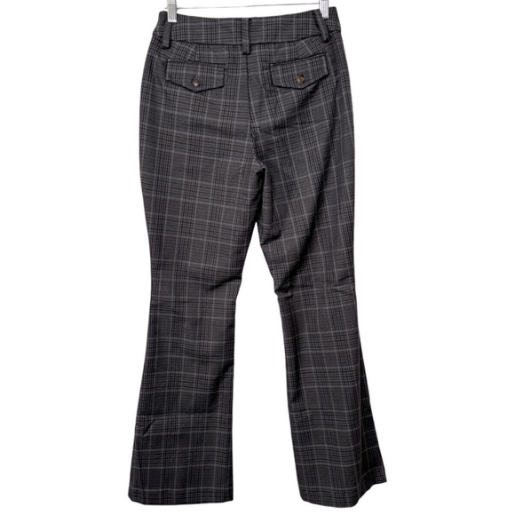 NWT Urban Outfitters Houndstooth plaid flare leg trousers pants women’s 2 - Picture 4 of 14